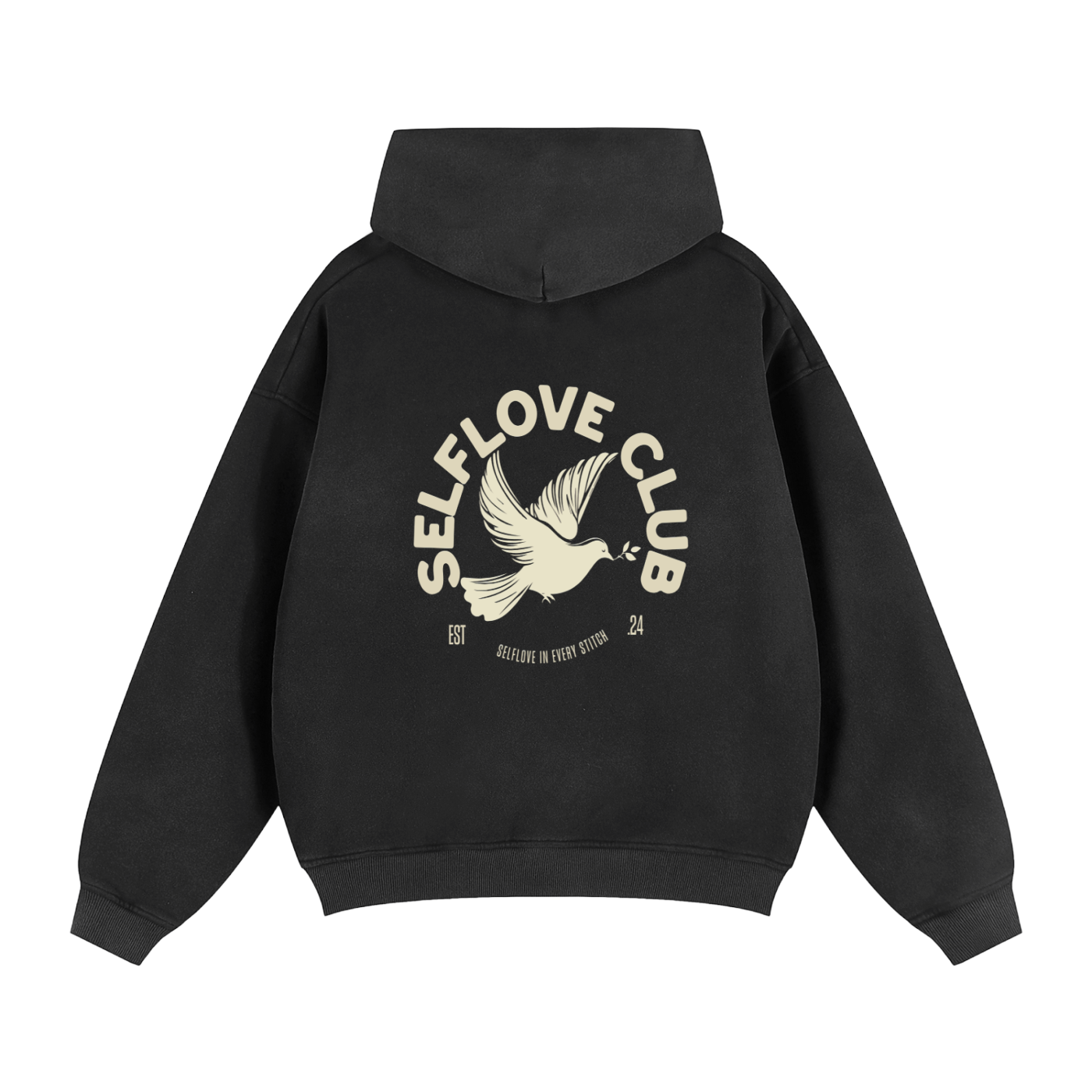 Sunfade Two-way Zipper Boxy Fleece Hoodie