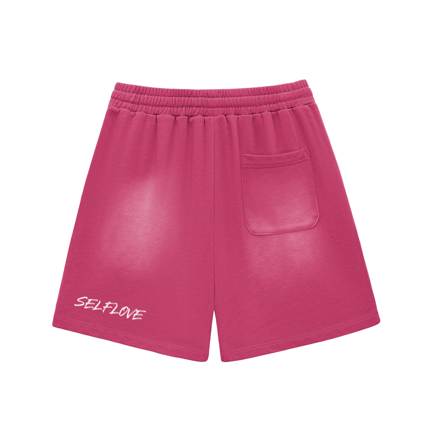 Sun Fade Raw Edge Cotton Shorts
