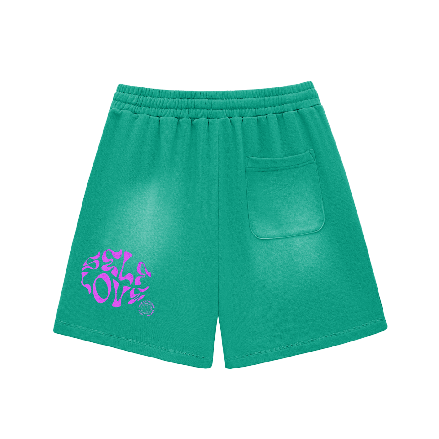 Sun Fade Raw Edge Cotton Shorts