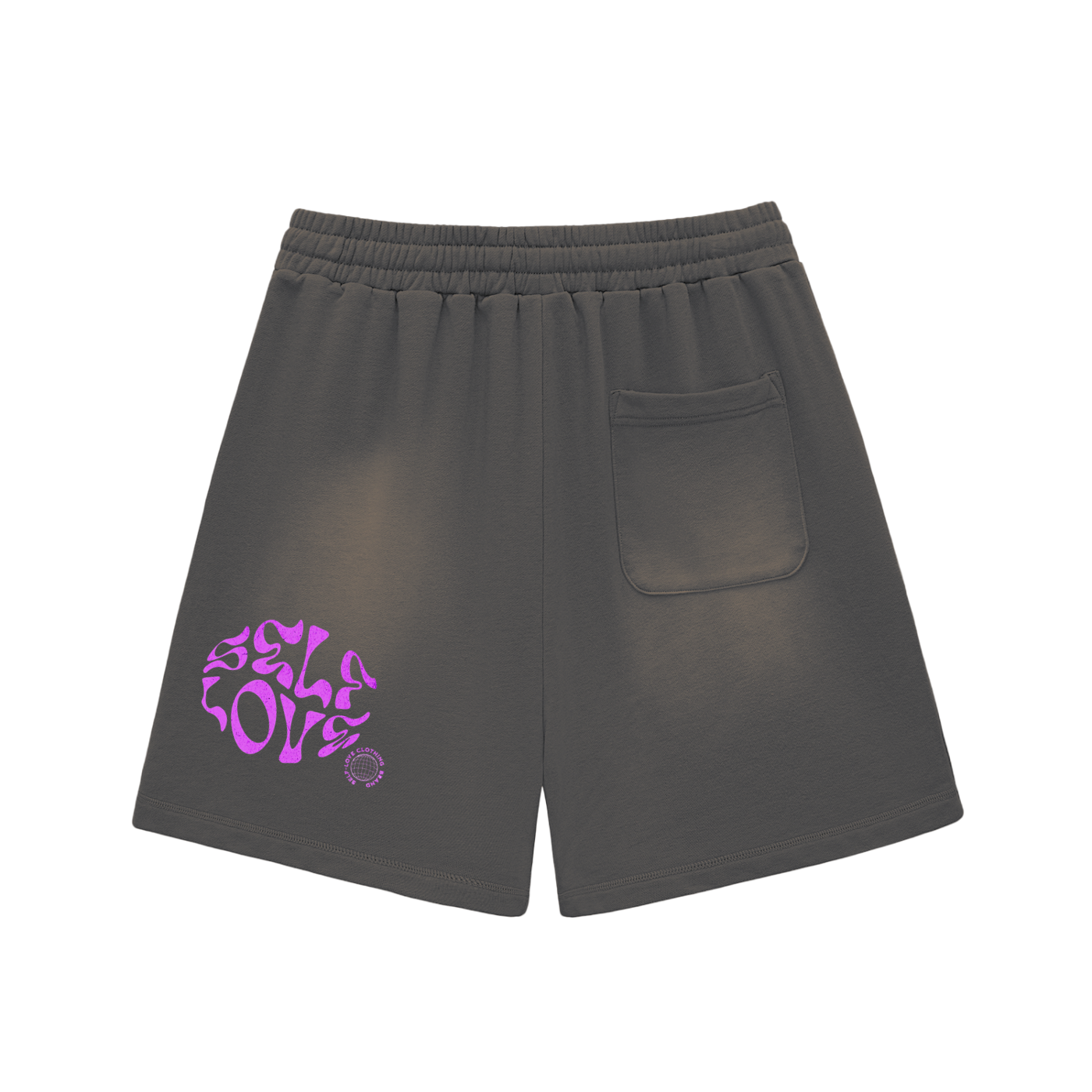 Sun Fade Raw Edge Cotton Shorts