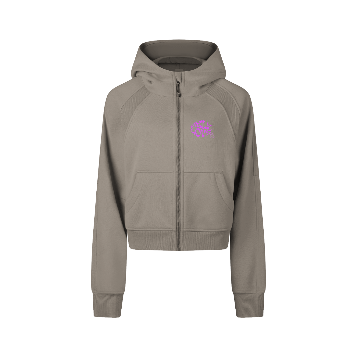 SL Cropped Zip Hoodie