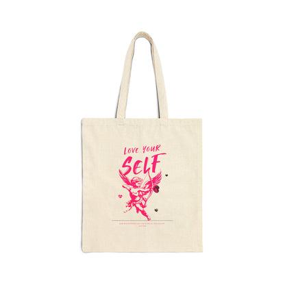 Love Your Self Cotton Canvas Tote Bag - Eco-Friendly, Stylish Carryall