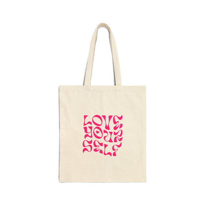Love Your Self Cotton Canvas Tote Bag - Eco-Friendly, Stylish Carryall