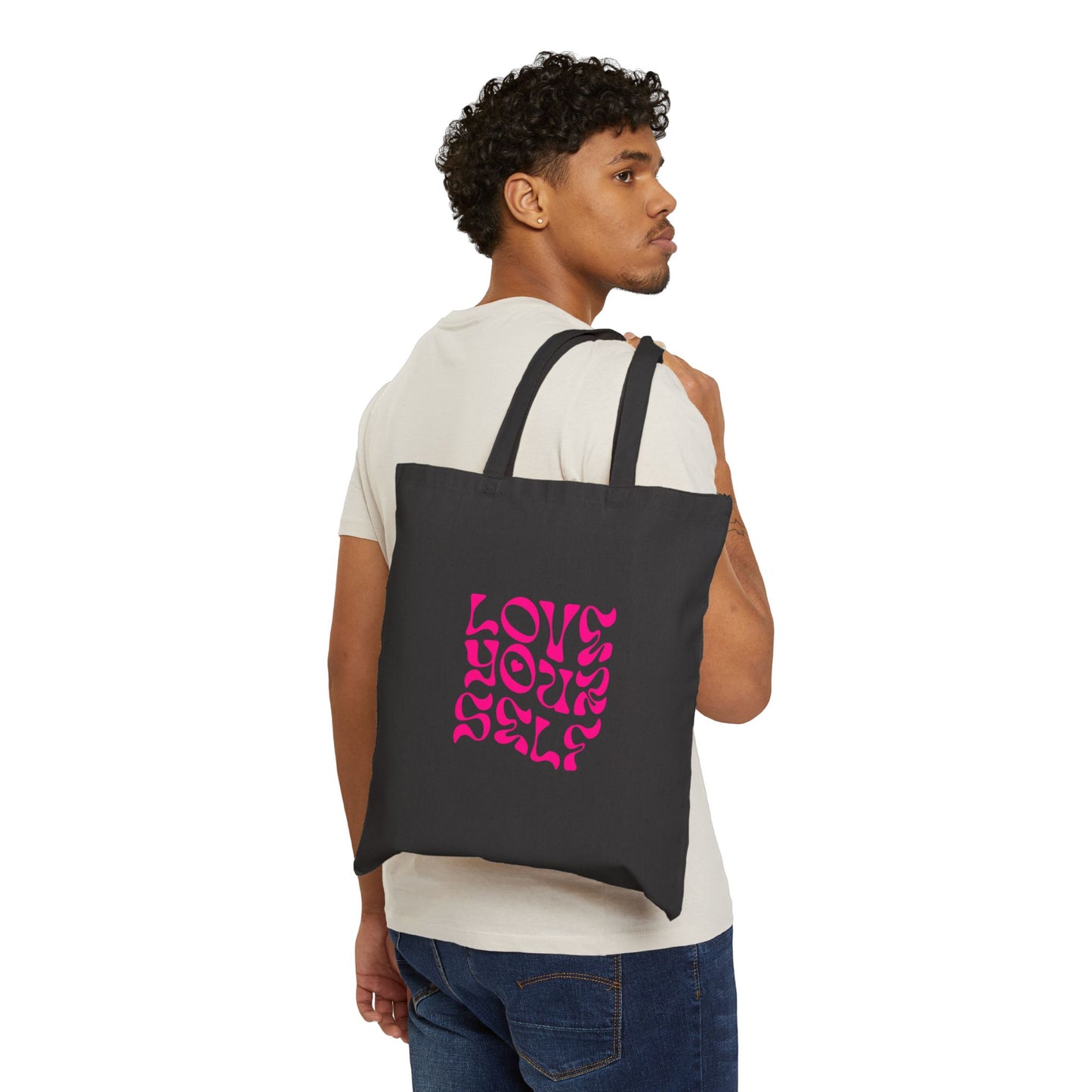 Love Your Self Cotton Canvas Tote Bag - Eco-Friendly, Stylish Carryall