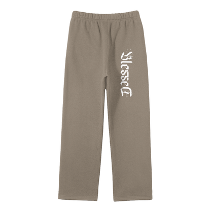 Streetwear Unisex Solid Color Fleece Straight Leg Pants