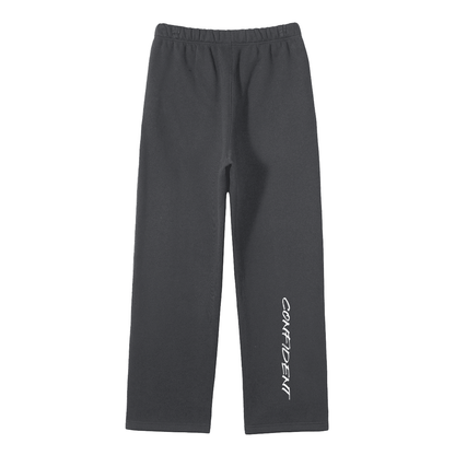 Streetwear Unisex Solid Color Fleece Straight Leg Pants