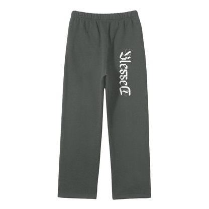 Streetwear Unisex Solid Color Fleece Straight Leg Pants