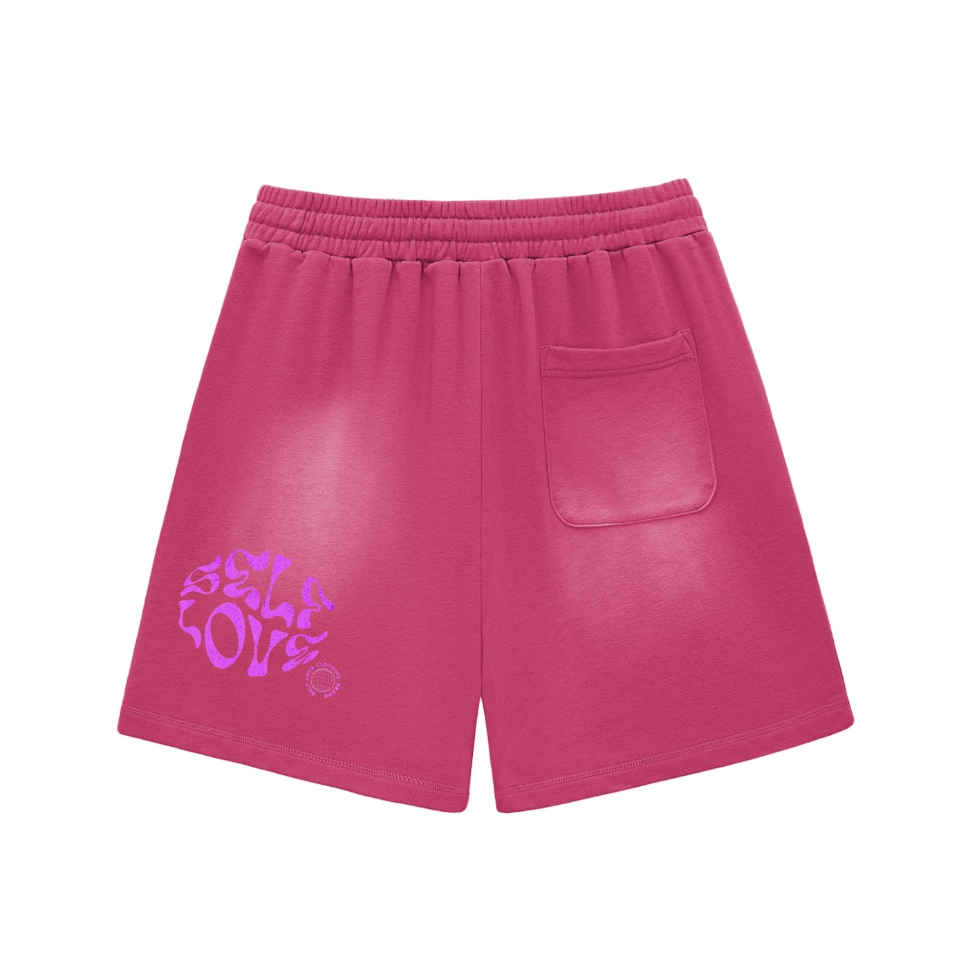 Sun Fade Raw Edge Cotton Shorts