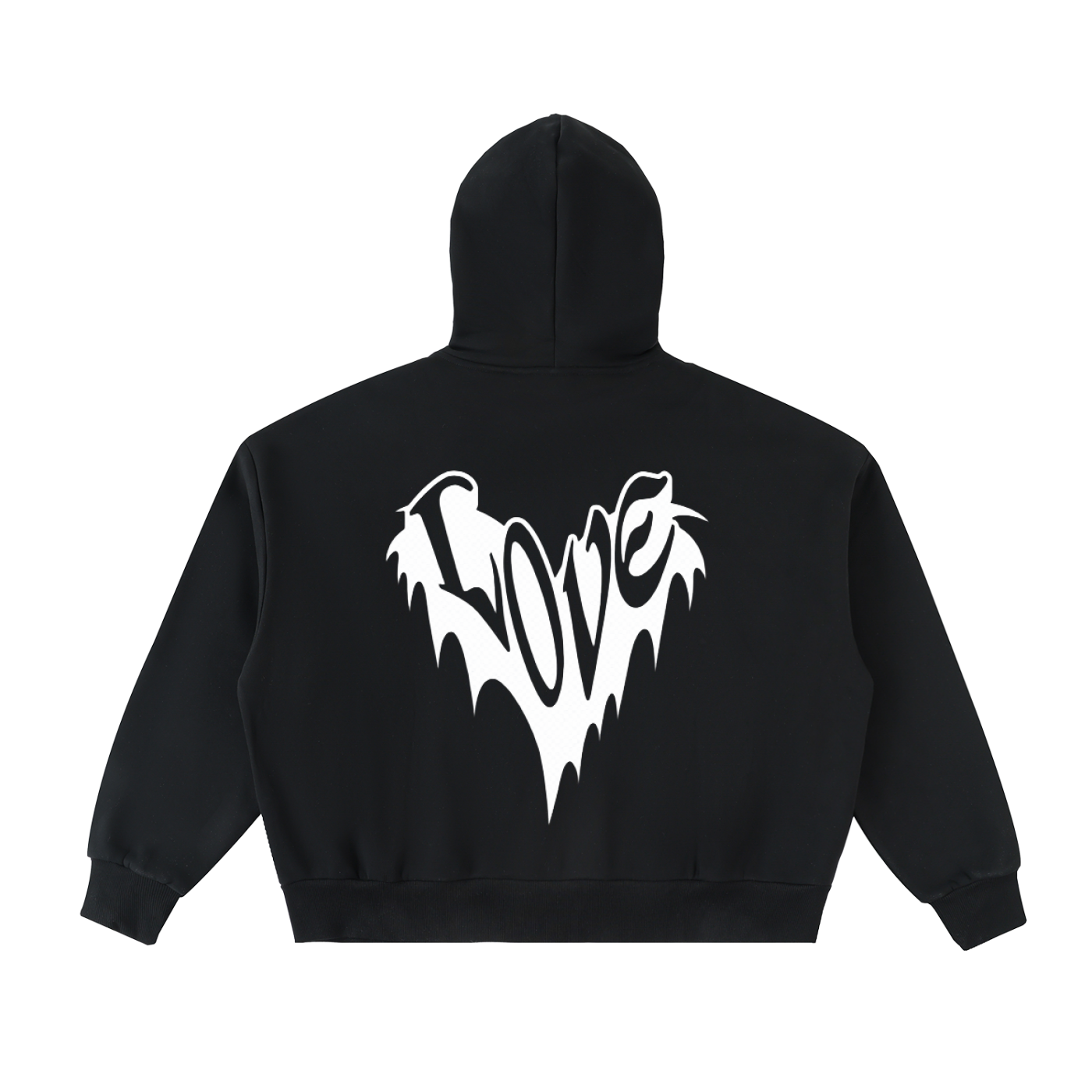 Fleeced Full-Zip Boxy Hoodie
