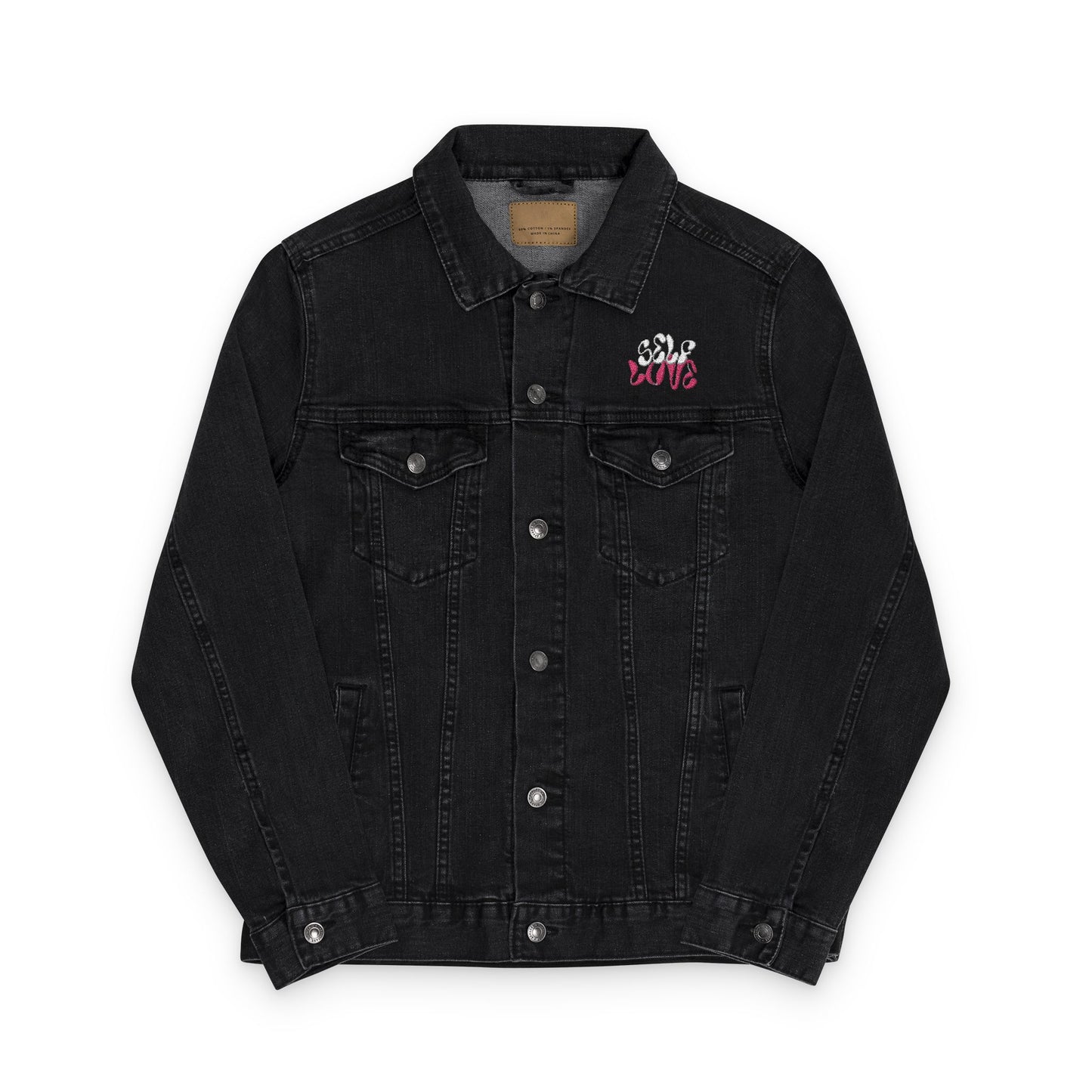 Embroidered Selflove Denim Jacket