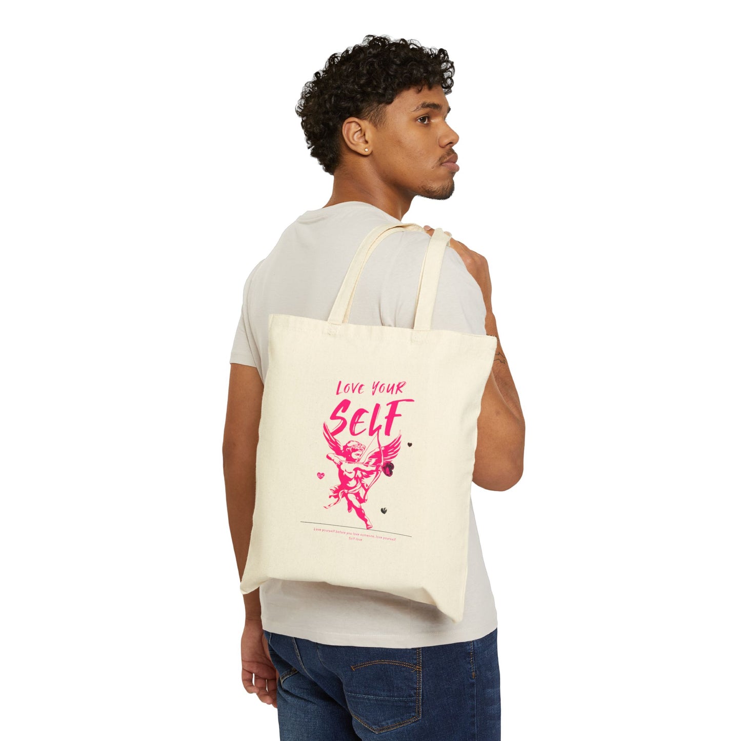 Love Your Self Cotton Canvas Tote Bag - Eco-Friendly, Stylish Carryall