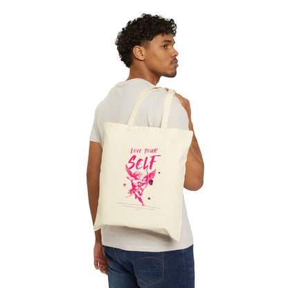 Love Your Self Cotton Canvas Tote Bag - Eco-Friendly, Stylish Carryall