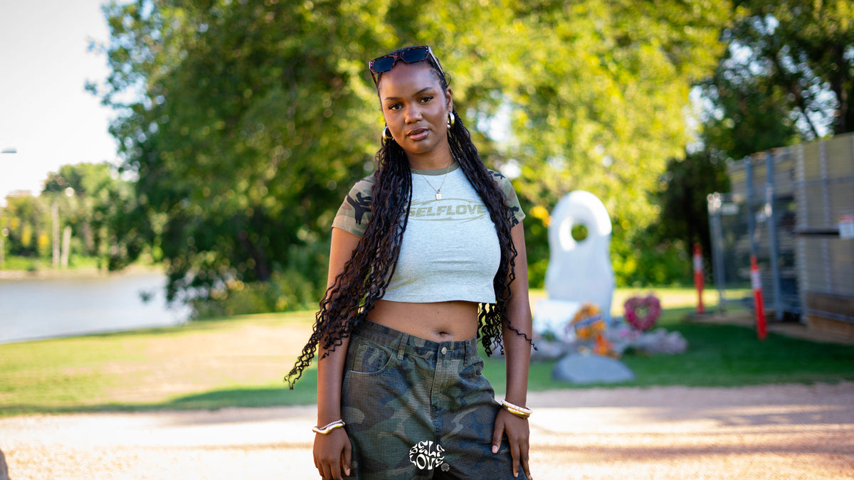 Women’s Grey Camo Crop
