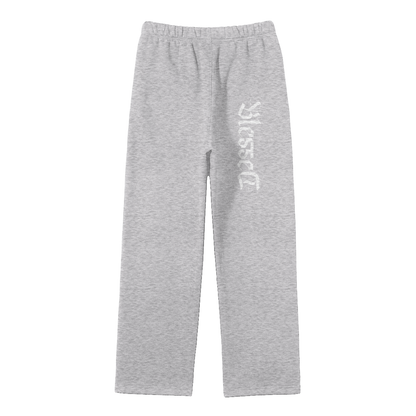 Streetwear Unisex Solid Color Fleece Straight Leg Pants