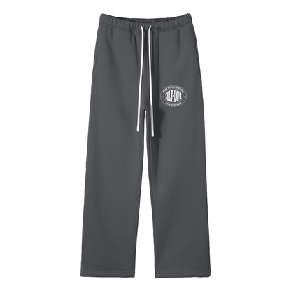 Streetwear Unisex Solid Color Fleece Straight Leg Pants